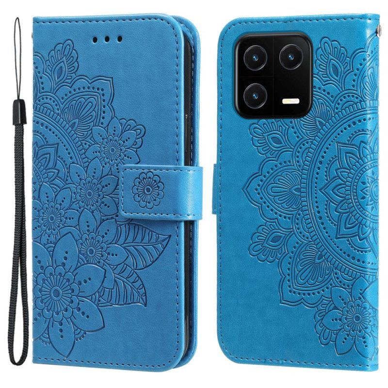 Lederhüllen Für Xiaomi 13 Pro Mit Kordel Riemchen-mandala