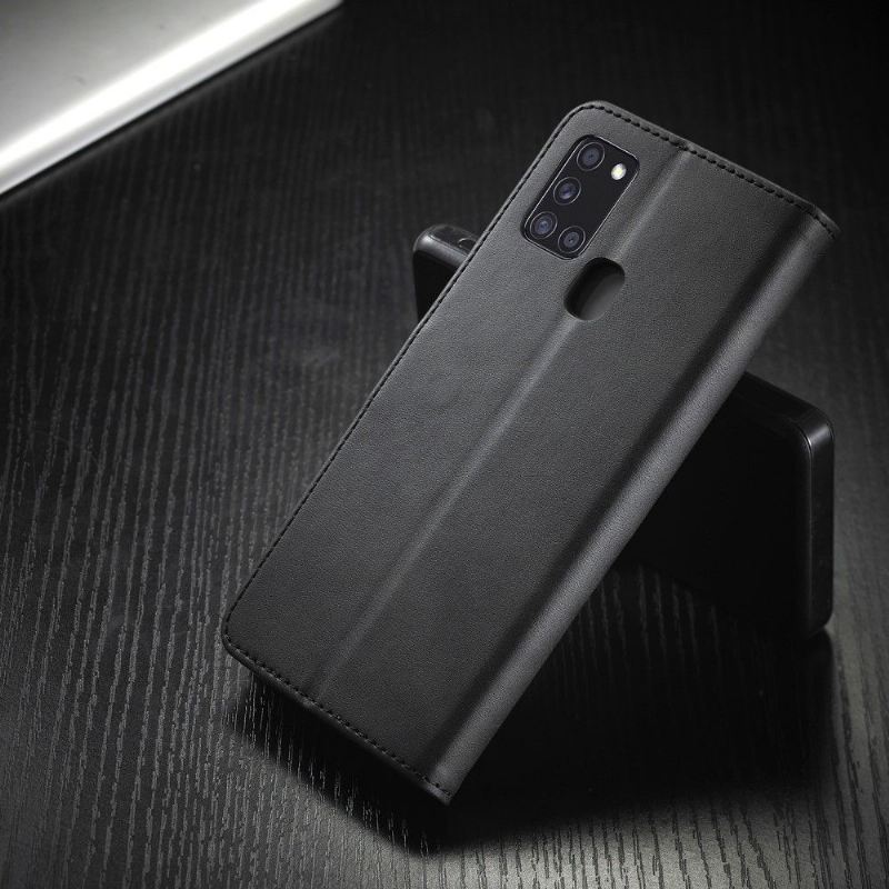 Case Für Samsung Galaxy A21s Schutzhülle Tommy Style Lederoptik - Schwarz