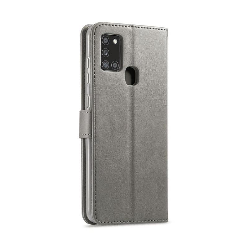 Case Für Samsung Galaxy A21s Tommy Style Ledereffekt - Grau