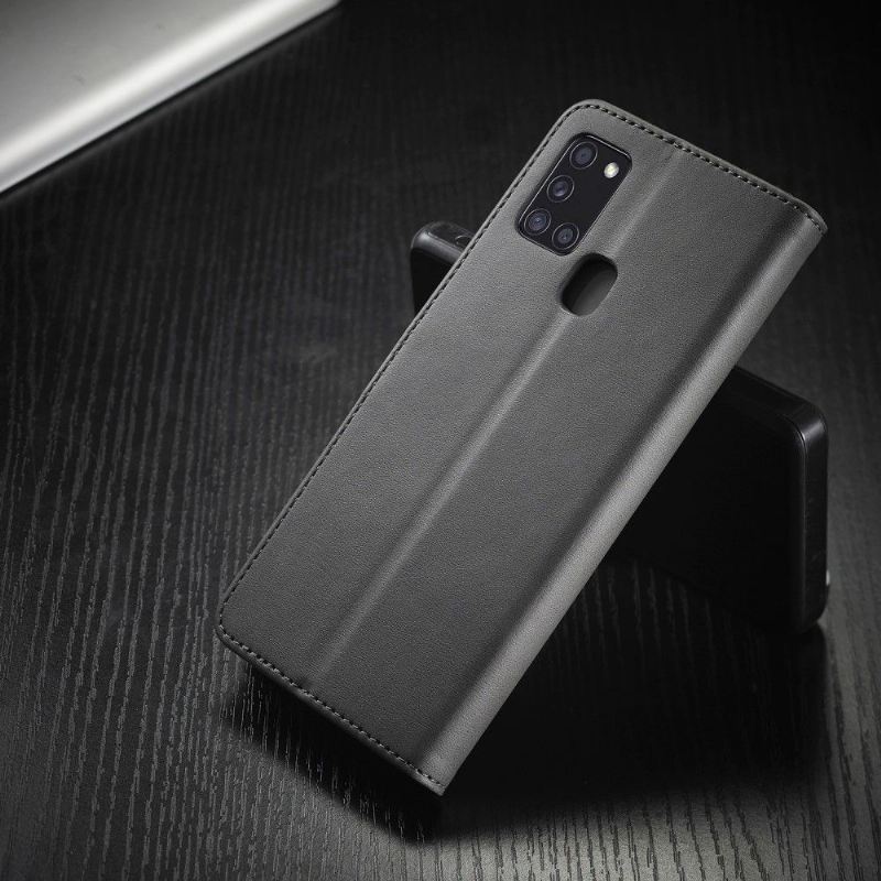 Case Für Samsung Galaxy A21s Tommy Style Ledereffekt - Grau