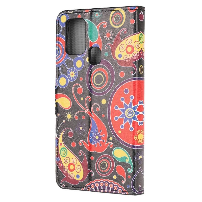 Flip Case Für Samsung Galaxy A21s Buntes Paisley