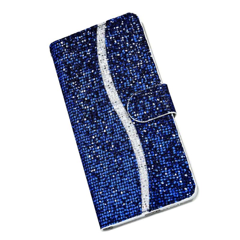 Flip Case Für Samsung Galaxy A21s Glitzerkartenhalter