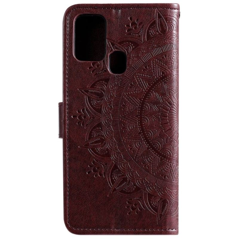 Flip Case Für Samsung Galaxy A21s Mandala Mit Prägung