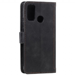 Flip Case Für Samsung Galaxy A21s Mit Kordel Vintage Kartenhalter