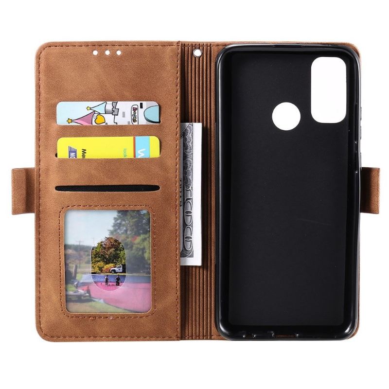 Flip Case Für Samsung Galaxy A21s Mit Kordel Vintage Kartenhalter