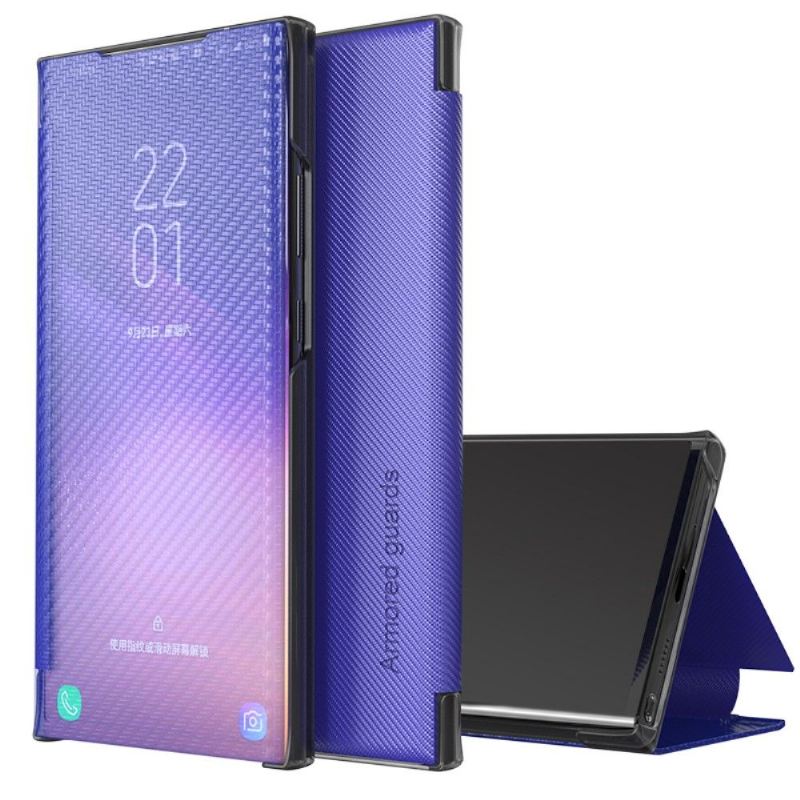 Handyhülle Für Samsung Galaxy A21s Schutzhülle Flip Case Kohlefaser