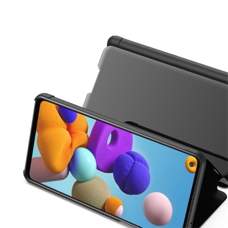 Handyhülle Für Samsung Galaxy A21s Schutzhülle Flip Case Spiegeleffekt