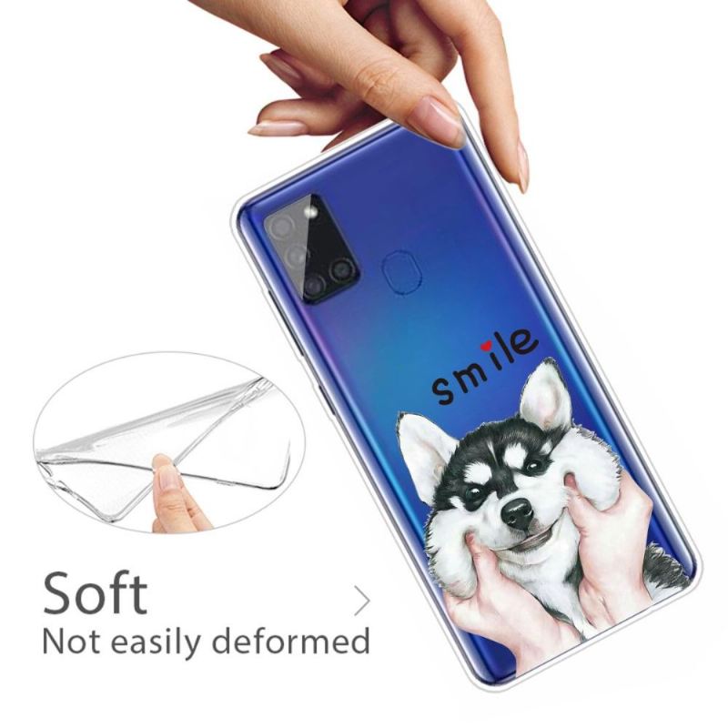 Hülle Für Samsung Galaxy A21s Lächle Hund