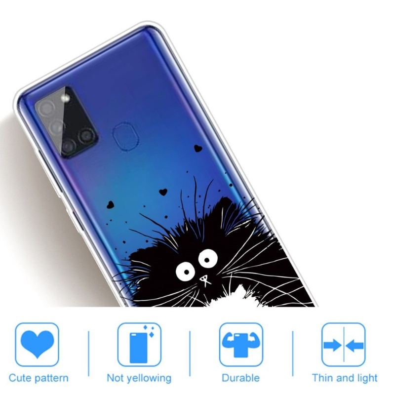 Hülle Für Samsung Galaxy A21s Schwarze Und Weiße Katzen