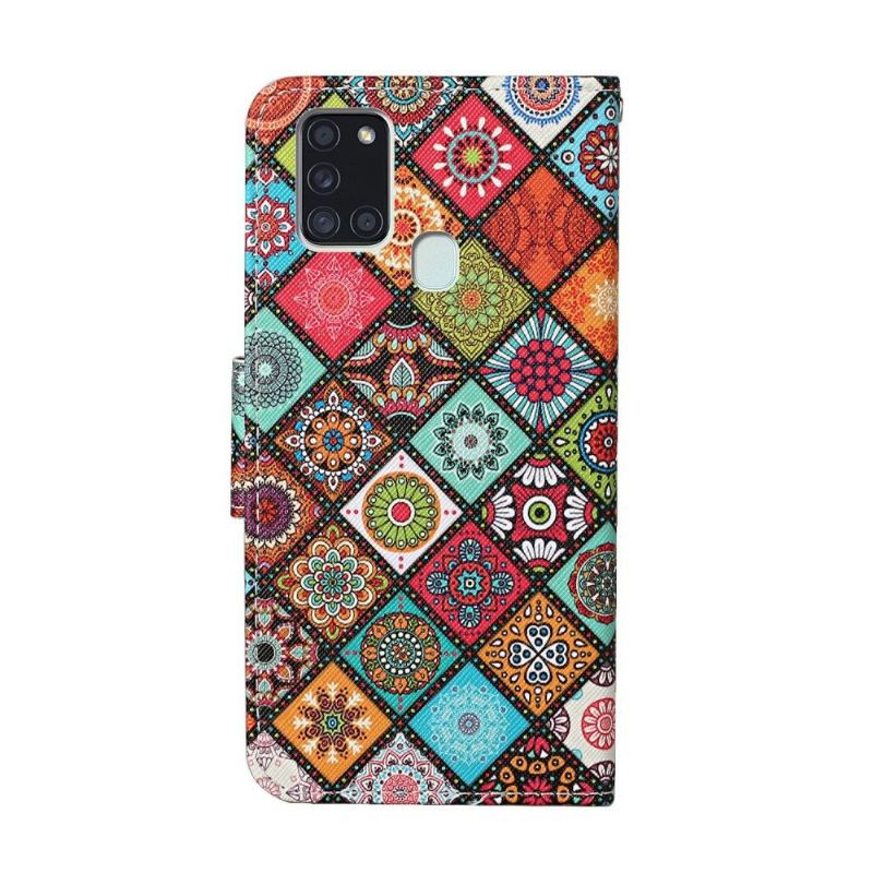 Lederhüllen Für Samsung Galaxy A21s Kaleidoskop-mandala