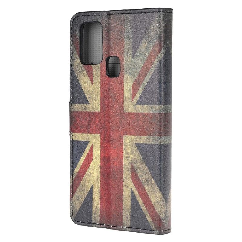 Lederhüllen Für Samsung Galaxy A21s Vintage Britische Flagge