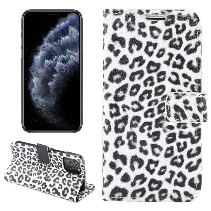 Flip Case Für iPhone 14 Plus Leopardenfell-stil