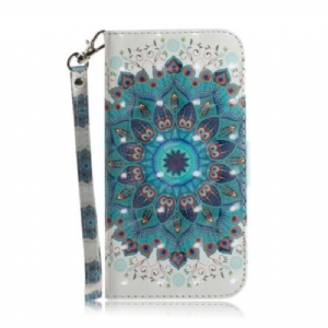 Flip Case Für iPhone 14 Plus Mit Kordel Riemchen-mandala