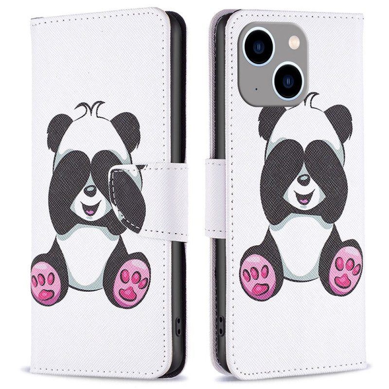 Flip Case Für iPhone 14 Plus Panda-spaß