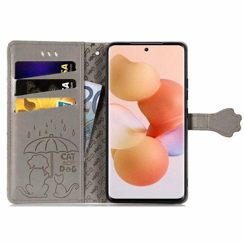 Flip Case Für Xiaomi 12 / 12X Animierte Tiere