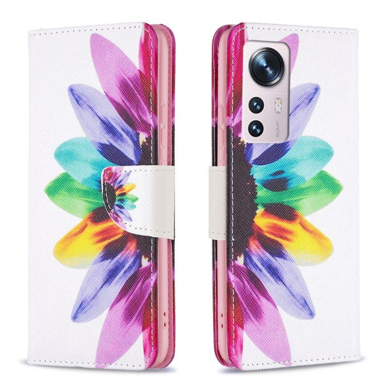 Flip Case Für Xiaomi 12 / 12X Aquarellblume