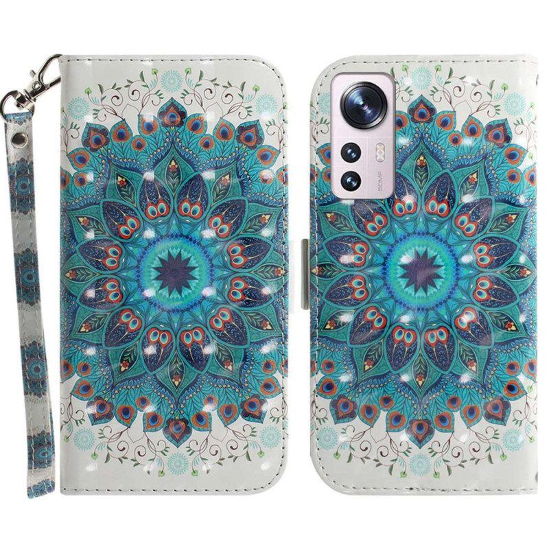 Flip Case Für Xiaomi 12 / 12X Mit Kordel Riemchen-mandala