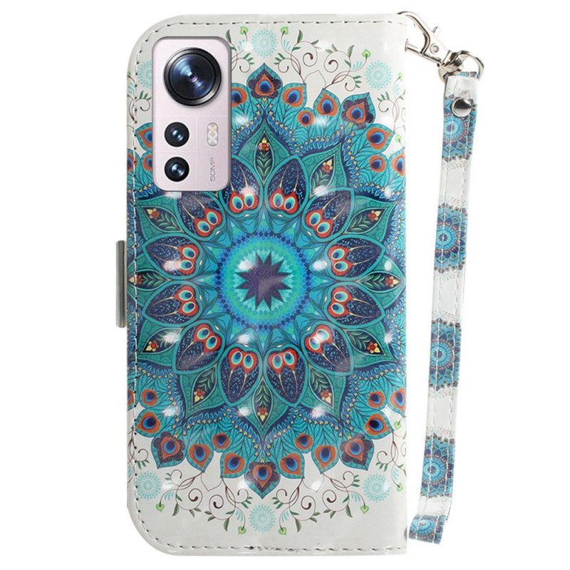 Flip Case Für Xiaomi 12 / 12X Mit Kordel Riemchen-mandala