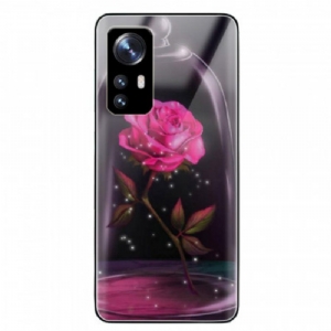 Handyhülle Für Xiaomi 12 / 12X Magisches Rosa Gehärtetes Glas