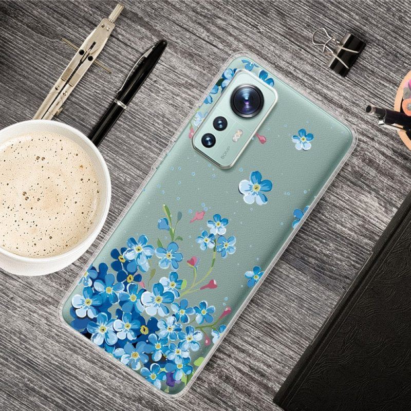 Handyhülle Für Xiaomi 12 / 12X Strauß Blauer Blumen