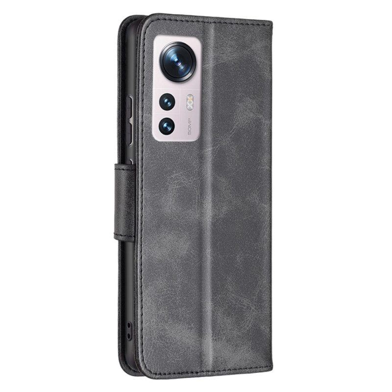 Lederhüllen Für Xiaomi 12 / 12X Flip Case Glatte Klappe Schräg