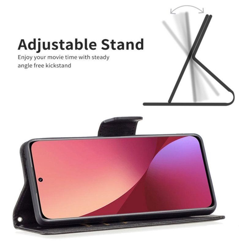 Lederhüllen Für Xiaomi 12 / 12X Flip Case Glatte Klappe Schräg