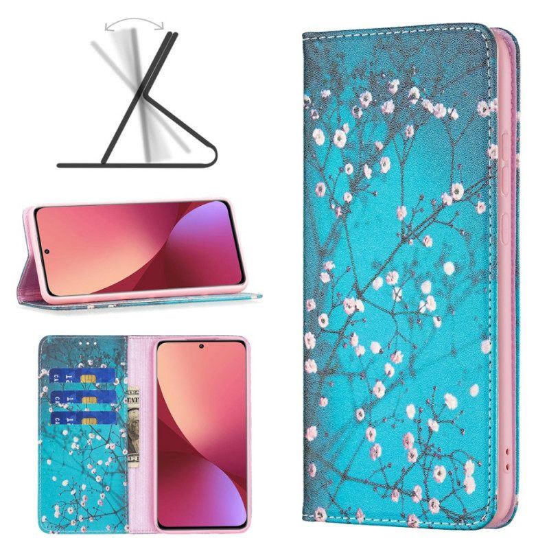 Schutzhülle Für Xiaomi 12 / 12X Flip Case Blühende Zweige