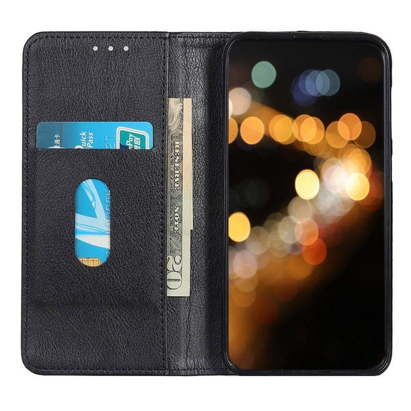 Schutzhülle Für Xiaomi 12 / 12X Flip Case Litschi-spaltleder-textur