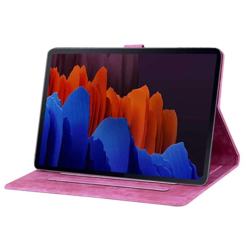 Case Für Samsung Galaxy Tab S9 Ultra Blumen- Und Katzenmuster