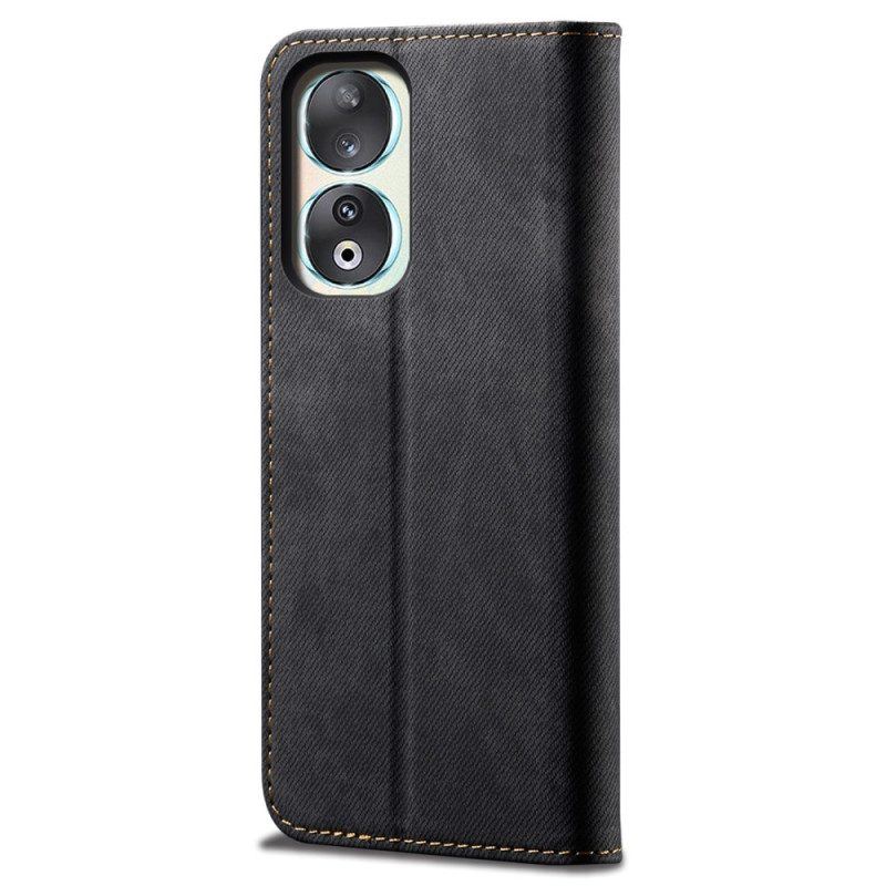 Schutzhülle Für Honor 90 Pro Flip Case Jeansstoff