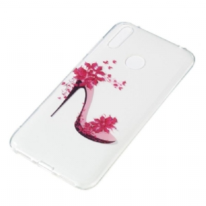 Handyhülle Für Huawei Y7 2019 Transparenter Blumenabsatz