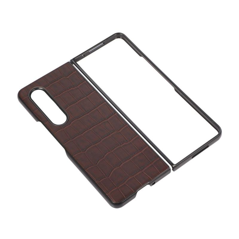 Handyhülle Für Samsung Galaxy Z Fold 3 5G Croc Skin-effekt