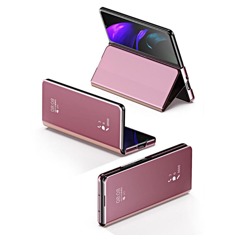 Handyhülle Für Samsung Galaxy Z Fold 3 5G Flip Case Spiegeleffekt