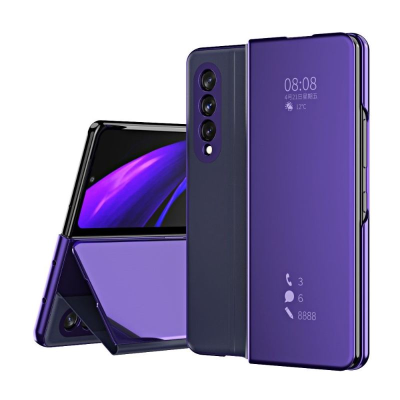 Handyhülle Für Samsung Galaxy Z Fold 3 5G Flip Case Spiegeleffekt