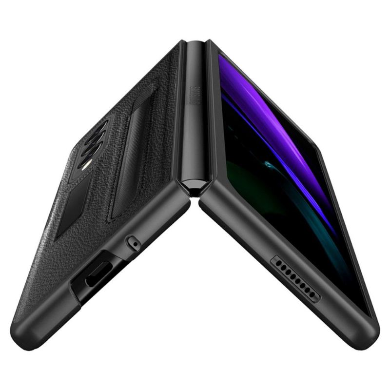 Handyhülle Für Samsung Galaxy Z Fold 3 5G Schutzhülle Flip Case Stifthalter Aus Kunstleder