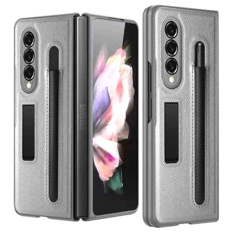 Handyhülle Für Samsung Galaxy Z Fold 3 5G Schutzhülle Flip Case Stifthalter Aus Kunstleder