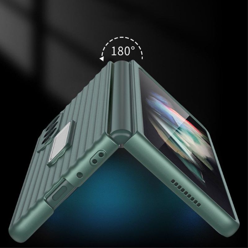 Handyhülle Für Samsung Galaxy Z Fold 3 5G Schutzhülle Koffer + Gehärtetes Glas