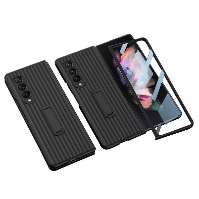 Handyhülle Für Samsung Galaxy Z Fold 3 5G Schutzhülle Koffer + Gehärtetes Glas