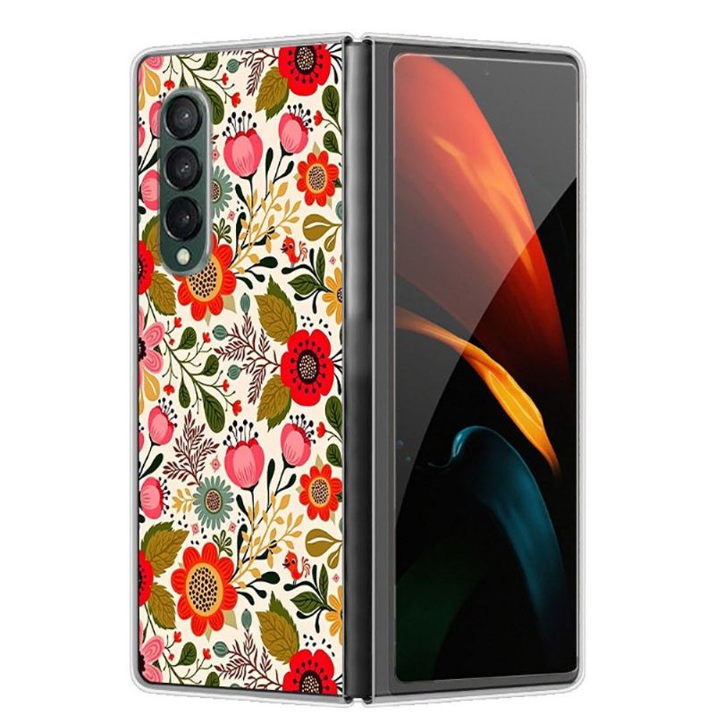 Hülle Für Samsung Galaxy Z Fold 3 5G Bunte Blumen