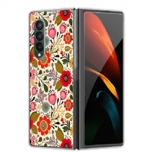 Hülle Für Samsung Galaxy Z Fold 3 5G Bunte Blumen