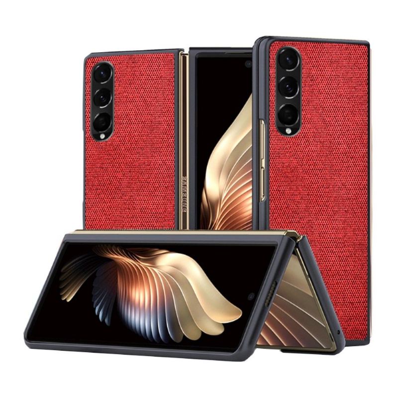 Hülle Für Samsung Galaxy Z Fold 3 5G Stoffoptik Lederoptik