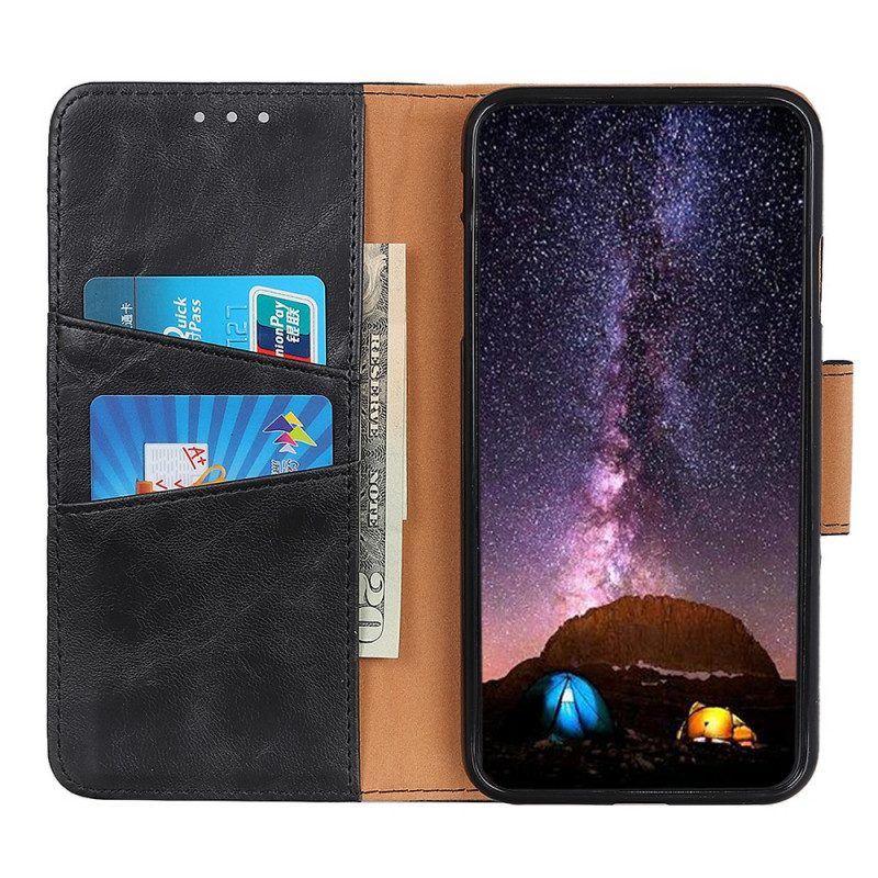 Lederhüllen Für Honor Magic 4 Lite 5G Flip Case Texturierte Magnetische Klappe