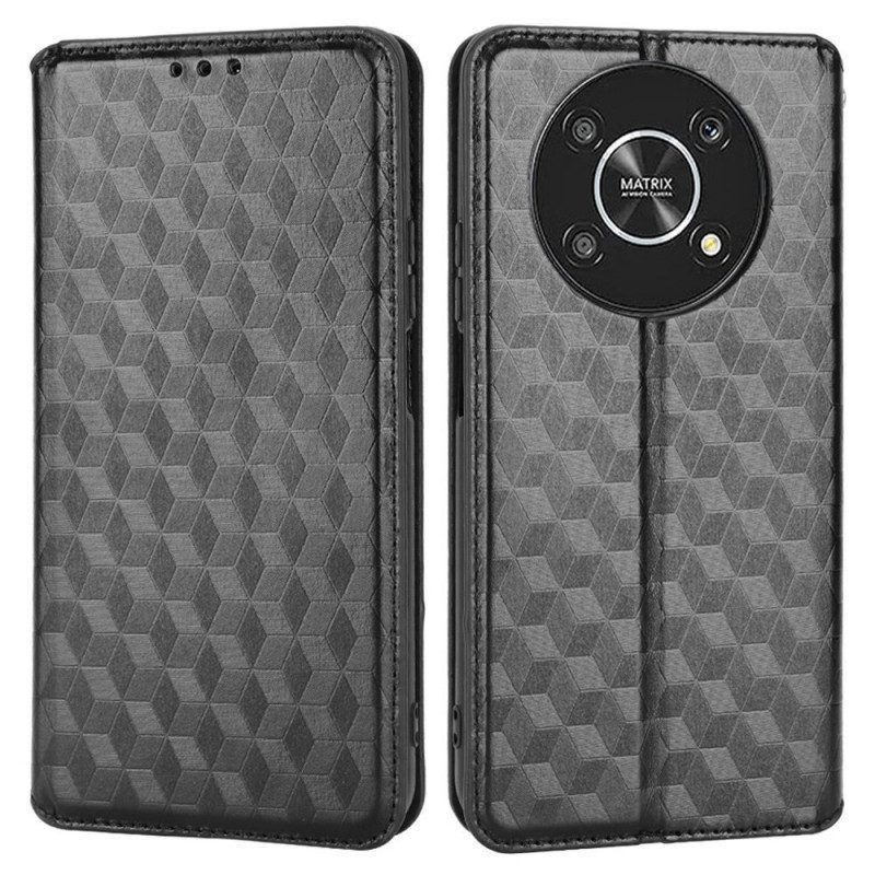 Schutzhülle Für Honor Magic 4 Lite 5G Flip Case 3d-textur Mit Ledereffekt