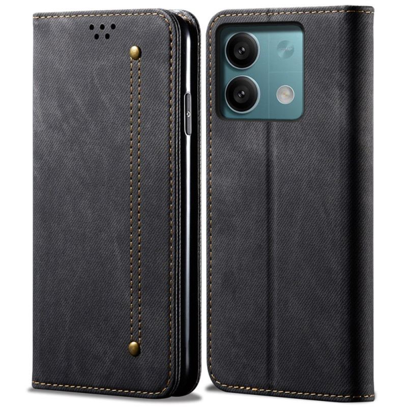 Flip Case Xiaomi Redmi Note 13 4g Handyhülle Jeansstoff