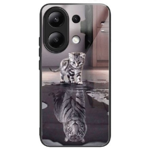 Hülle Xiaomi Redmi Note 13 4g Handyhülle Gehärtetes Glas Mit Katze Und Tiger