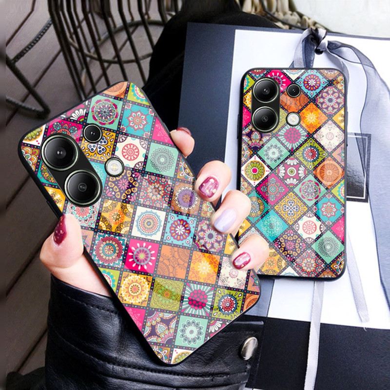 Hülle Xiaomi Redmi Note 13 4g Patchwork-stützring Und Riemen