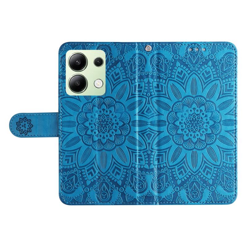 Lederhüllen Xiaomi Redmi Note 13 4g Blumenmandala Mit Riemen