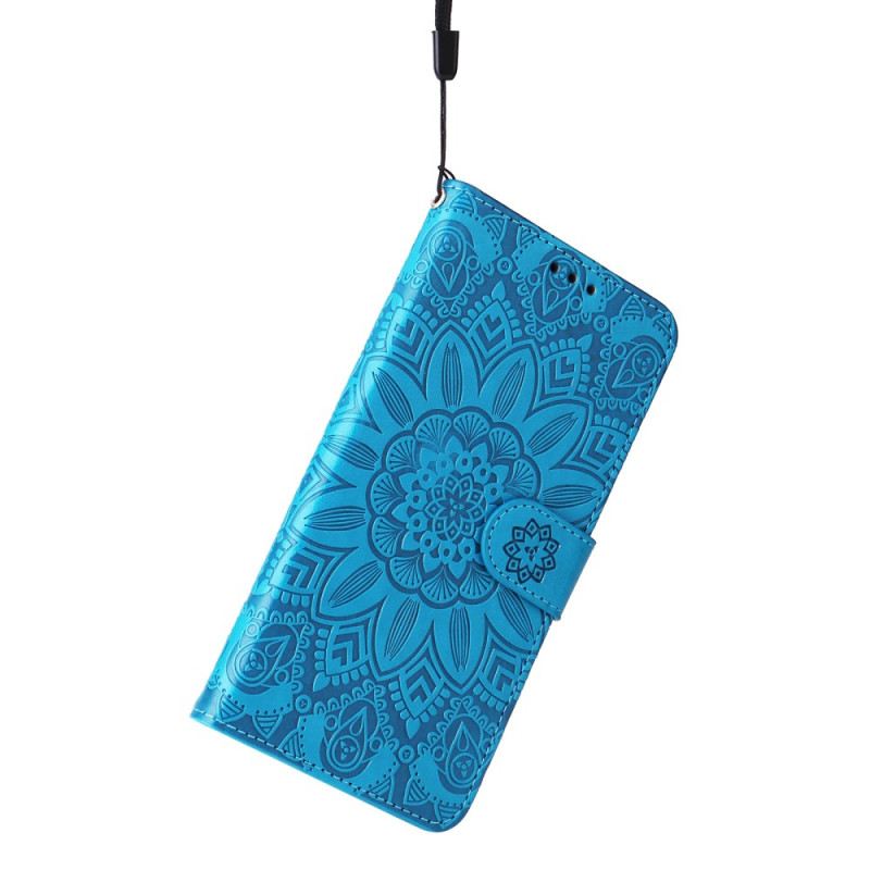 Lederhüllen Xiaomi Redmi Note 13 4g Blumenmandala Mit Riemen