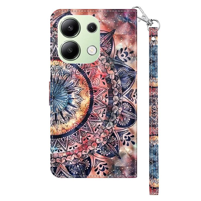 Lederhüllen Xiaomi Redmi Note 13 4g Buntes Mandala Mit Riemen