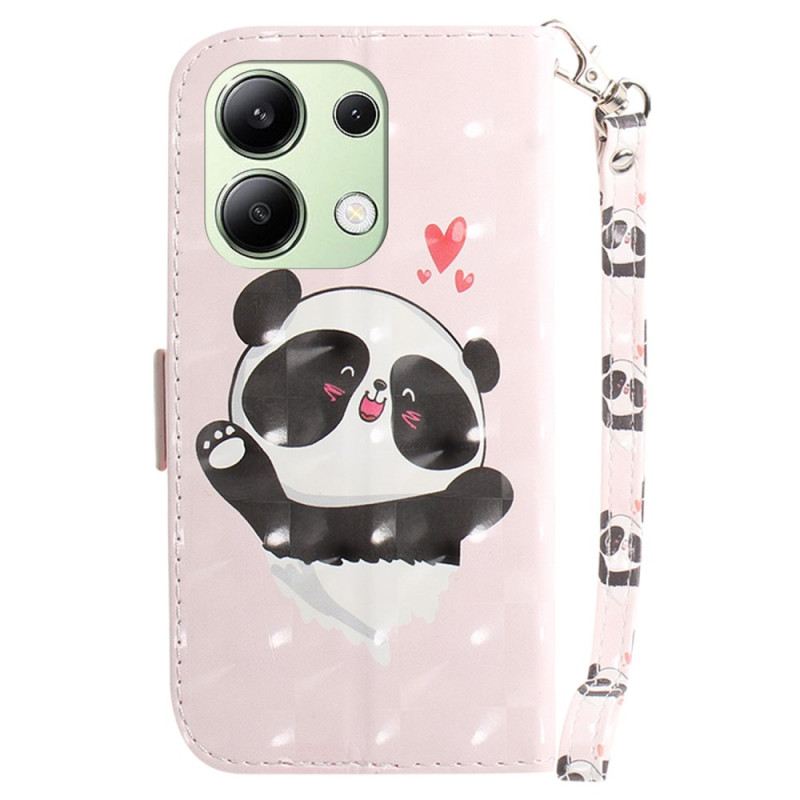 Lederhüllen Xiaomi Redmi Note 13 4g Handyhülle Panda Love Mit Riemen